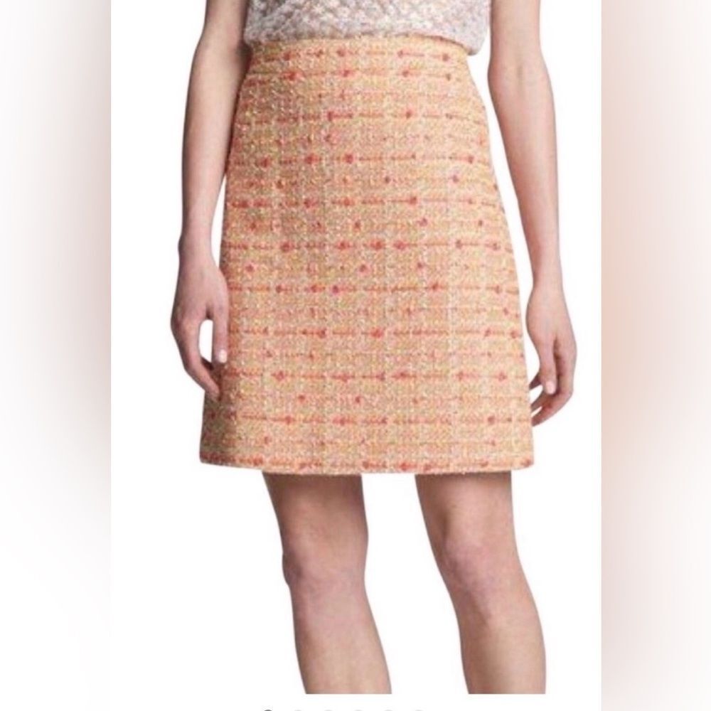 Kate Spade New York A line Pink and cream tweed skirt. 4 - Picture 1 of 8